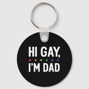 Porte-clés Salut Gay Papa Papa Soutien LGBTQ Mois Fierté Drôl