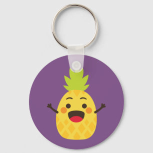 Porte-clés Salut les amis ! Illustration d'ananas