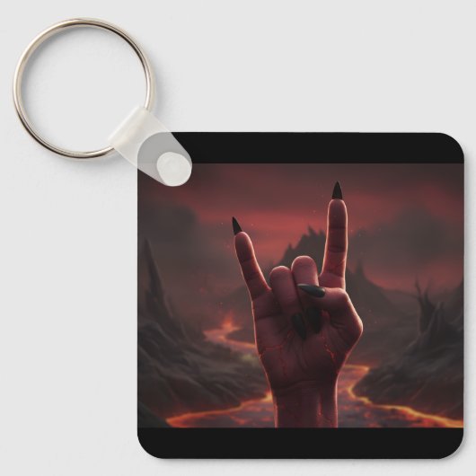 Porte-clés Salut Satanique (Recto)