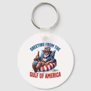 Porte-clés Salutation Du Golfe De L'Amérique Trump Patrio