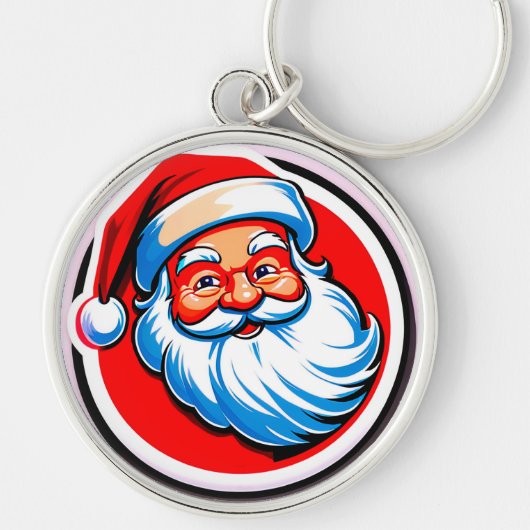 Porte-clés Salutation Joyeuse du Père Noël (Devant)