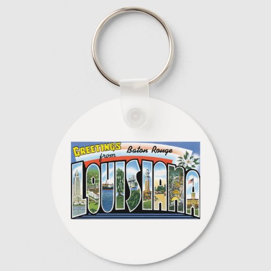 Porte-clés Salutations de Baton Rouge, Louisiane (Recto)