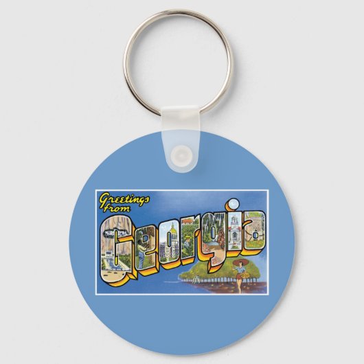 Porte-clés Salutations de Géorgie ! (Recto)