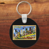 Porte-clés Salutations de Los Angeles California (Recto)