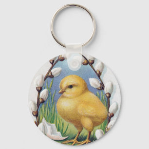 Porte-clés Salutations de Pâques Chick Jaune