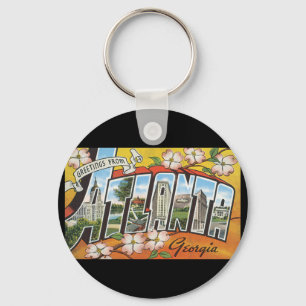 Porte-clés Salutations de voyage d'Atlanta Georgia_Vintage