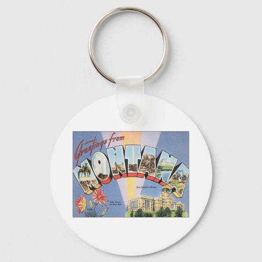 Porte-clés Salutations Du Montana (Recto)