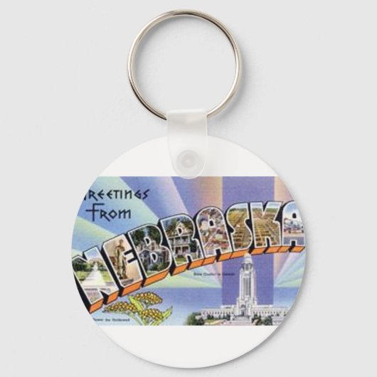 Porte-clés Salutations Du Nebraska (Recto)