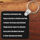 Porte-clés Samedi, C'Est Ma Journée De La Chatte (Verso)