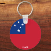 Porte-clés Samoa Drapeau charmant patriotique (Recto)