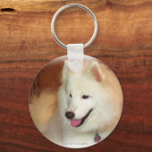 Porte-clés Samoyed, avec effets de peinture à l'huile numériq (Recto)