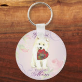 Porte-clés Samoyed Heart Maman (Recto)