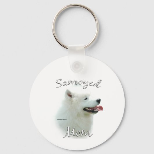 Porte-clés Samoyed Maman 2 (Recto)