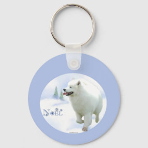 Porte-clés Samoyed Noel