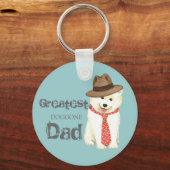 Porte-clés Samoyed Papa (Recto)