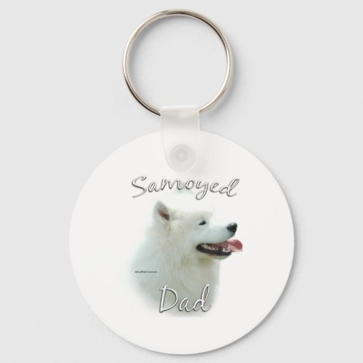Porte-clés Samoyed Papa 2 (Recto)