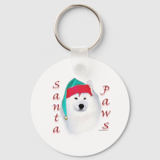 Porte-clés Samoyed Père Noël Paws (Recto)