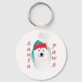 Porte-clés Samoyed Père Noël Paws (Verso)