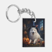 Porte-clés Samoyèdes Citrouilles Halloween Épouvantable (Devant gauche)