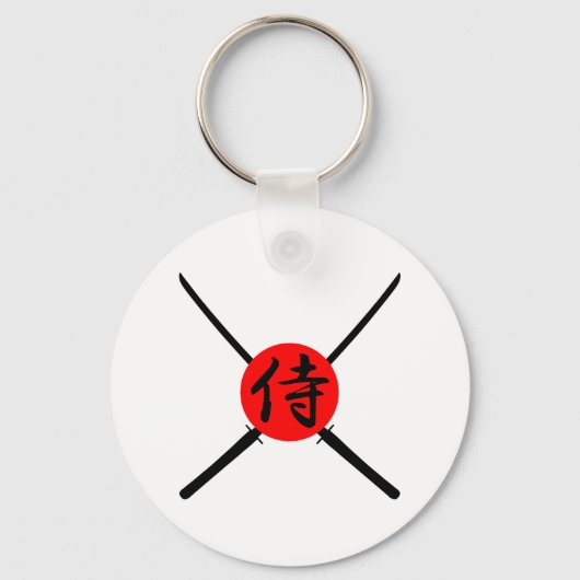 Porte-clés SAMURAI - Épée & Kanji (Recto)