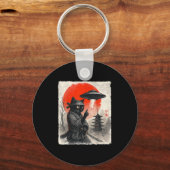Porte-clés Samurai Ninja Chat Guerrier Ufo Cadeaux Anime Japo (Recto)