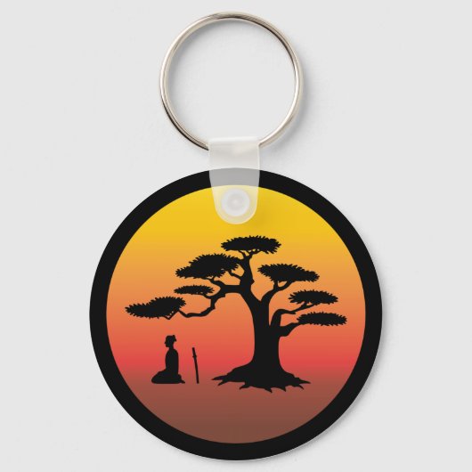 Porte-clés Samurai sous Bonsai Tree - Porte - clé (Recto)