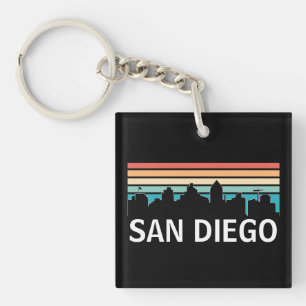 Porte-clés San Diego California Skyline Vintage voyage