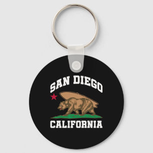 Porte-clés San Diego Californie Ours Surfant Surfeur