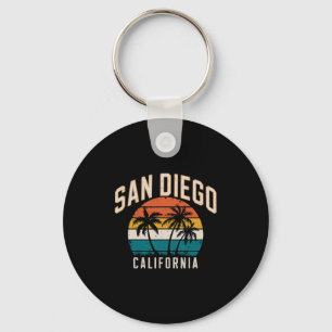 Porte-clés San Diego Californie Palmiers Coucher de Soleil Vo