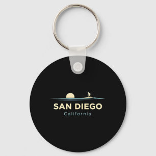 Porte-clés San Diego Californie Planches de Surf Rétro Surf É