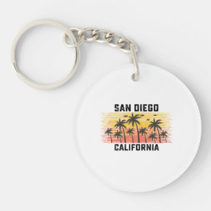 Porte-clés San Diego Californie Vacances été rétro Vintage