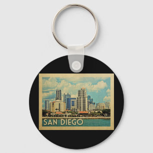 Porte-clés San Diego Skyline California Vintage voyage