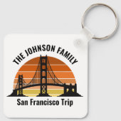 Porte-clés San Francisco Bridge Sunset Custom Triage Souvenir (Dos)