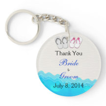 Sandales de plage épousant le Merci