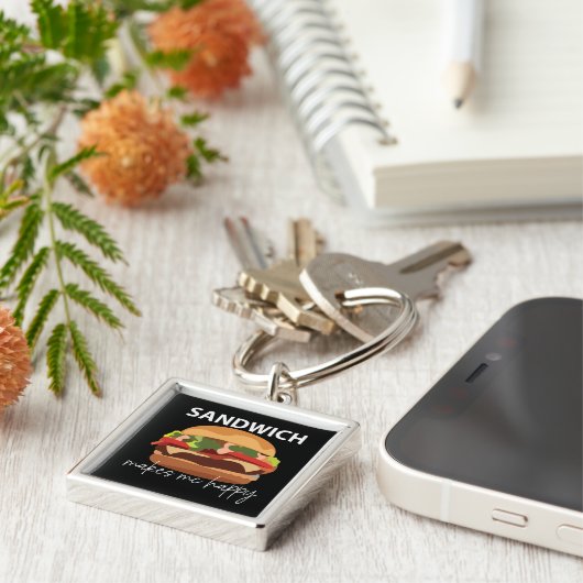 Porte-clés Sandwich Me Rend Heureux (Côté)