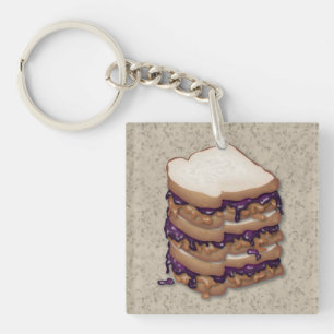 Porte-clés Sandwiches au beurre d'arachide et à la gelée