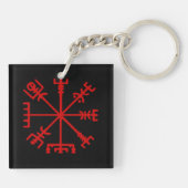 Porte-clés Sang Rouge Vegvísir (Viking Compass) (Dos)