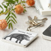 Porte-clés Sanglier, position défensive (Côté)