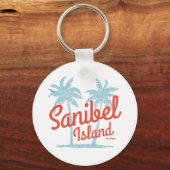 Porte-clés Sanibel Island Floride Golfe Côte Souvenir (Verso)