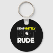 Porte-clés Sans Audience - Sourd - Incapable D'Entendre - Sou (Verso)