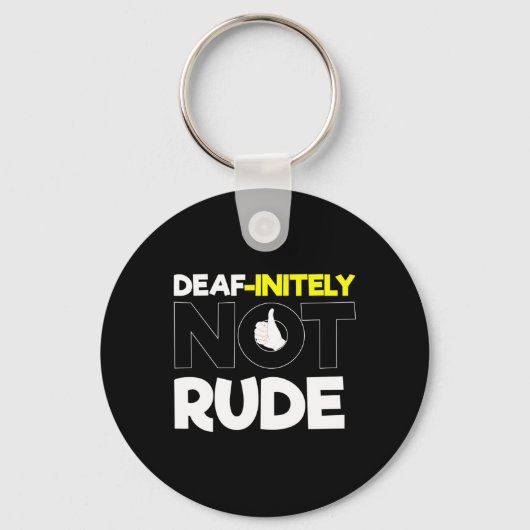 Porte-clés Sans Audience - Sourd - Incapable D'Entendre - Sou (Recto)