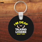 Porte-clés Sans Audience - Sourd - Incapable D'Entendre - Sou (Verso)