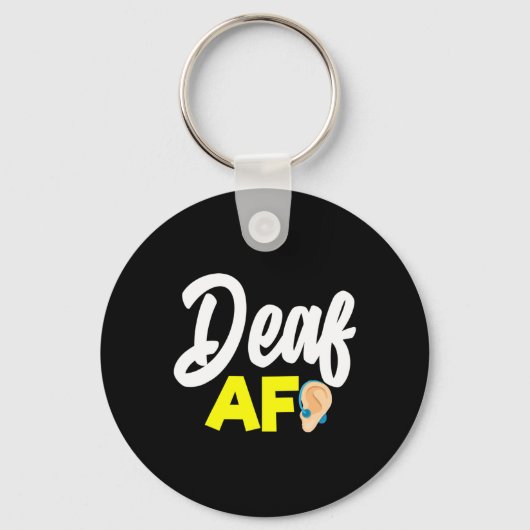 Porte-clés Sans Audience - Sourd - Incapable D'Entendre - Sou (Recto)