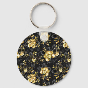 Porte-clés Sans couture avec orchidées de bijoux