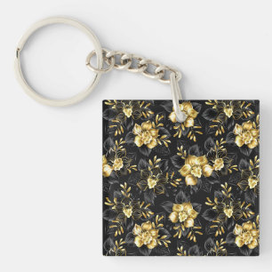 Porte-clés Sans couture avec orchidées de bijoux