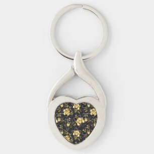 Porte-clés Sans couture avec orchidées de bijoux
