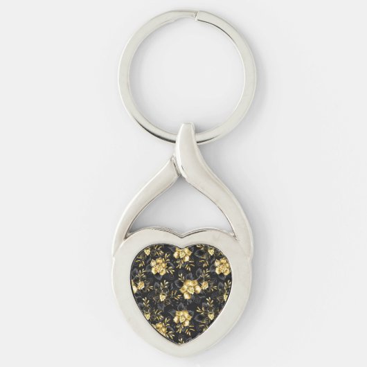 Porte-clés Sans couture avec orchidées de bijoux (Devant)
