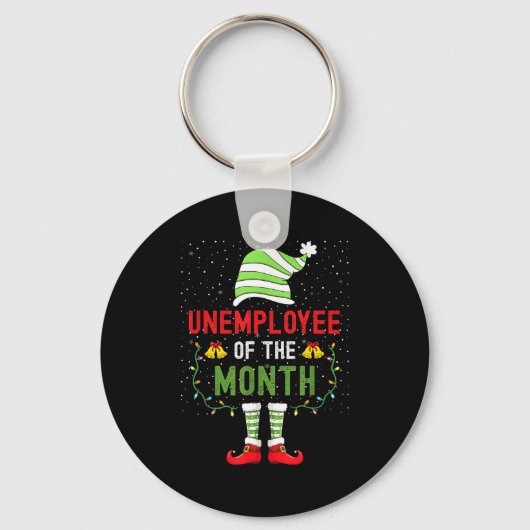 Porte-clés Sans-emploi du mois Noël drôle chômeur (Recto)