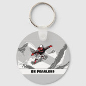 Porte-clés Sans peur - Snowboardeur (Recto)