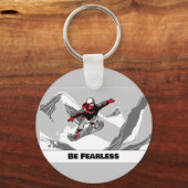 Porte-clés Sans peur - Snowboardeur (Recto)